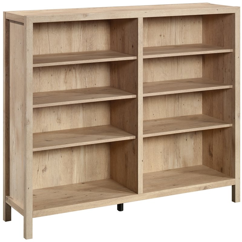 Pemberly Row Set of 2 Engineered Wood Bookcases in Prime Oak