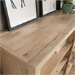 Pemberly Row Set of 2 Engineered Wood Bookcases in Prime Oak