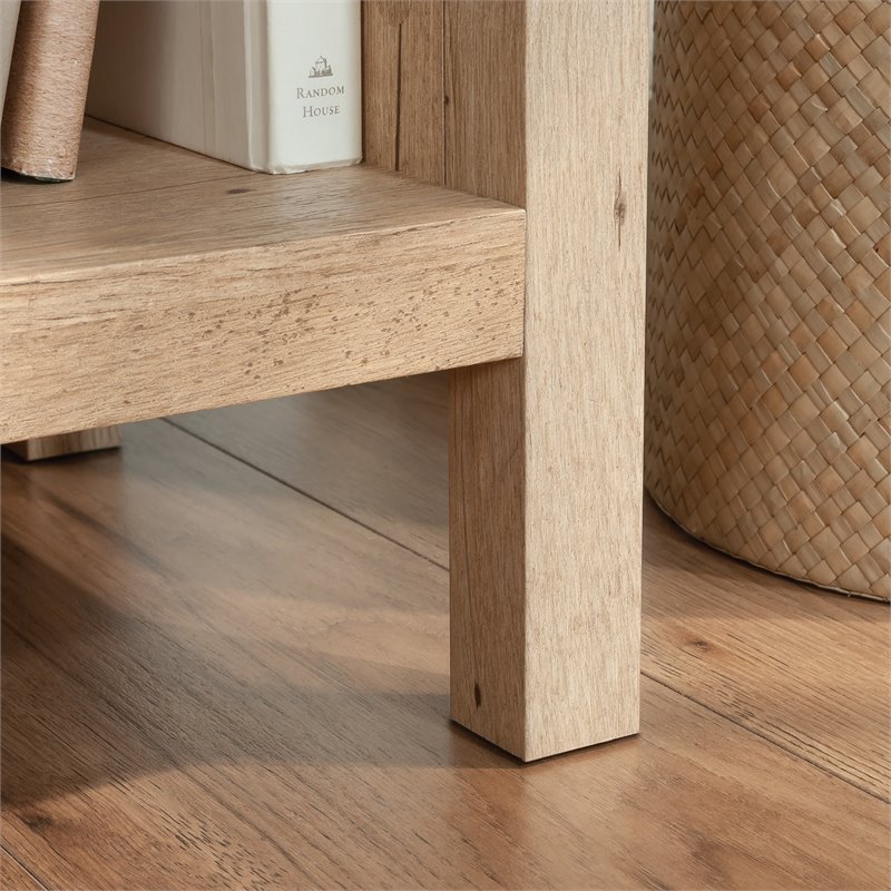 Pemberly Row Set of 2 Engineered Wood Bookcases in Prime Oak