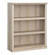 Pemberly Row Set of 2 Engineered Wood 3-Shelf Bookcases in Pacific Maple