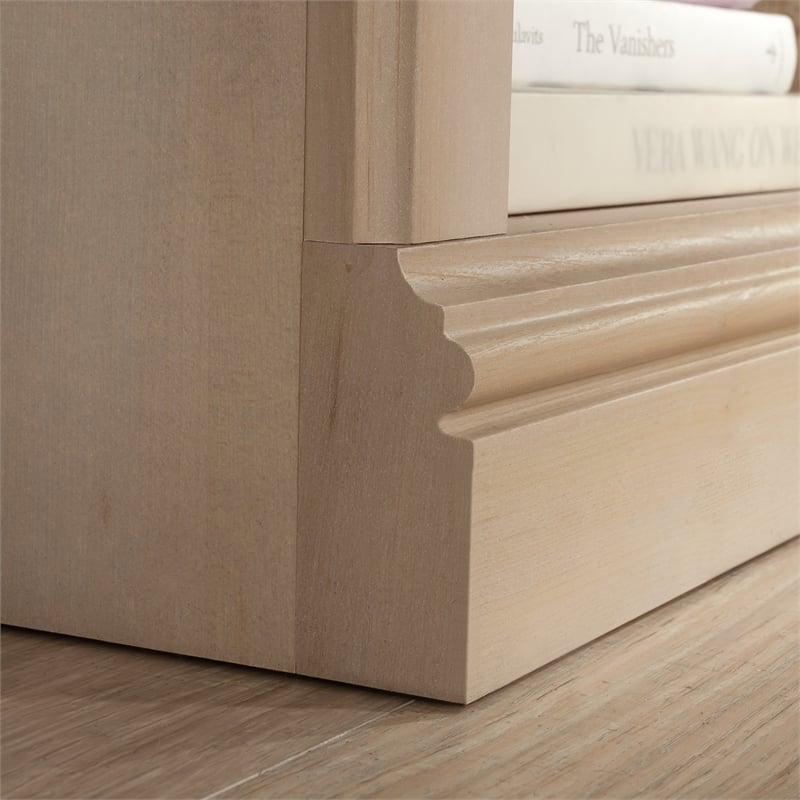 Pemberly Row Set of 2 Engineered Wood 3-Shelf Bookcases in Pacific Maple