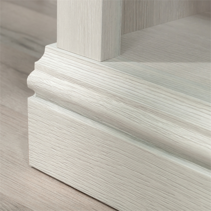 Pemberly Row Set of 2 Engineered Wood 3-Shelf Bookcases in Glacier Oak