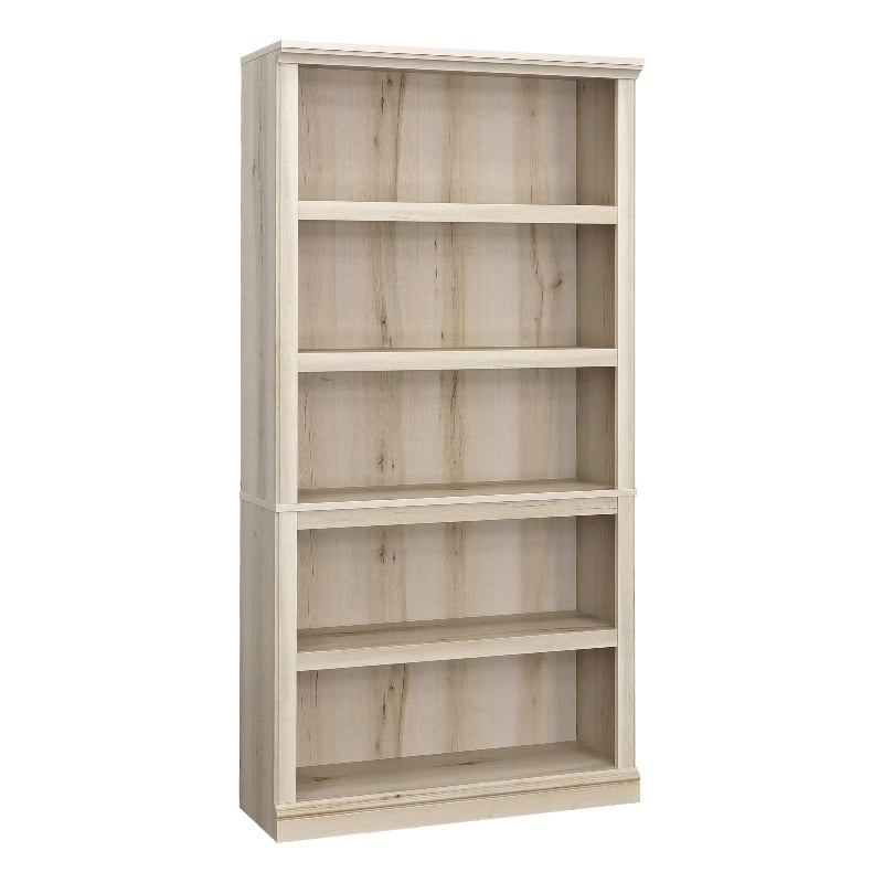 Pemberly Row Set of 2 Engineered Wood 5-Shelf Bookcases in Pacific Maple