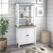 Pemberly Row Set of 2 Contemporary 5-Shelf Bookcases with Doors