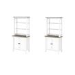 Pemberly Row Set of 2 Contemporary 5-Shelf Bookcases with Doors
