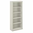 Pemberly Row Set of 2 Tall 5-Shelf Bookcases in Linen White Oak