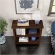 Pemberly Row Set of 2 Small 2-Shelf Bookcases in Bing Cherry - Engineered Wood