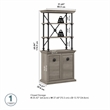 Pemberly Row Set of 2 Bookcases with Doors in Driftwood Gray - Engineered Wood