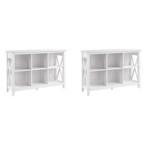 Pemberly Row Set of 2 6 Cube Bookcases in Pure White Oak - Engineered Wood