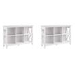 Pemberly Row Set of 2 6 Cube Bookcases in Pure White Oak - Engineered Wood