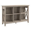 Pemberly Row Set of 2 6 Cube Bookcases in Washed Gray - Engineered Wood