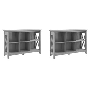 Pemberly Row Set of 2 6 Cube Bookcases in Cape Cod Gray - Engineered Wood