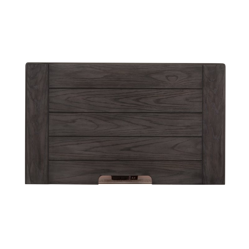 Pemberly Row Mid-Century Night Stand with Charging Station in White