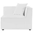 Pemberly Row Fabric Upholstered Outdoor Patio Loveseat in White
