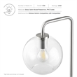 Pemberly Row 1-Light Modern Glass/Metal Floor Lamp in Satin Nickel