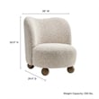 Pemberly Row Boucle Fabric Upholstered Accent Chair in Coral Walnut