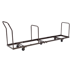 Pemberly Row Modern Powder-Coated Metal Steel Dolly for Chairs in Brown