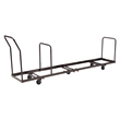 Pemberly Row Modern Powder-Coated Metal Steel Dolly for Chairs in Brown
