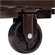 Pemberly Row Modern Powder-Coated Metal Steel Dolly for Chairs in Brown