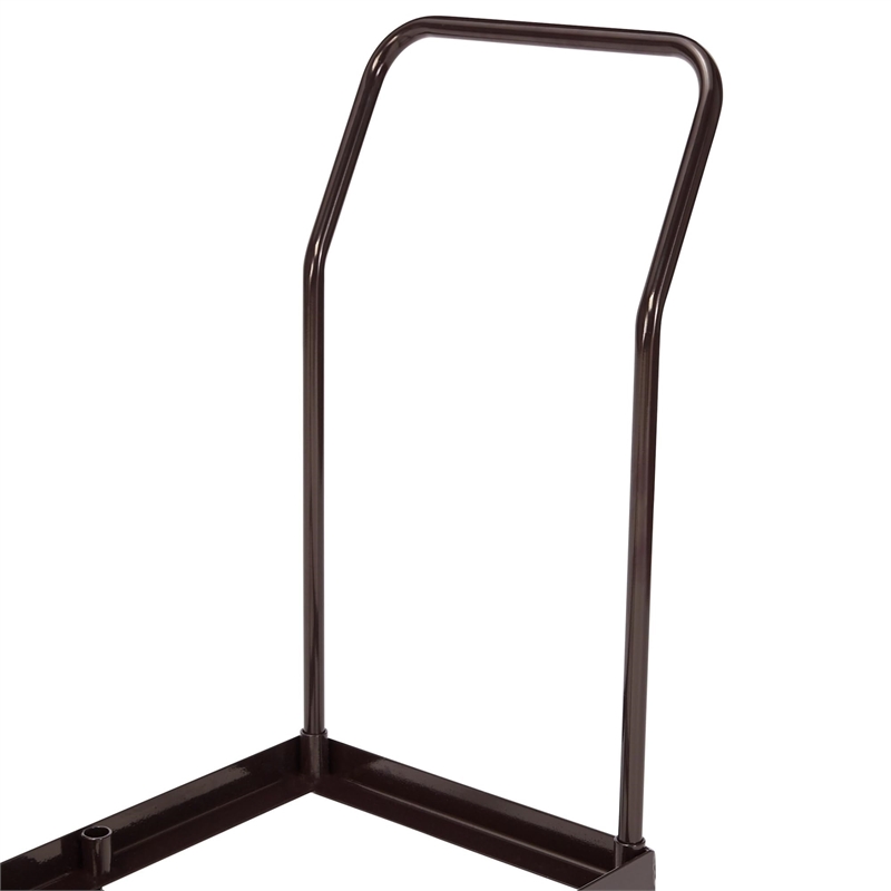 Pemberly Row Modern Powder-Coated Metal Steel Dolly for Chairs in Brown