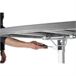 Pemberly Row Adjustable-Height Metal Table in Charcoal Slate/Silver