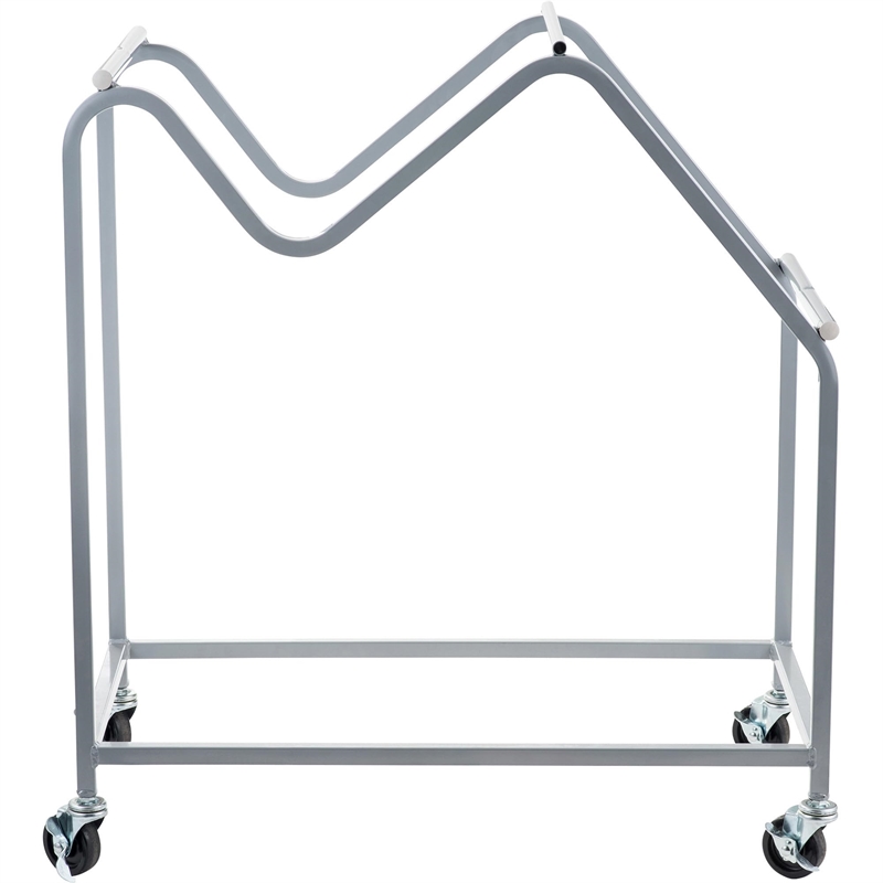 Pemberly Row Steel Metal Dolly for Series 8700 Chairs in Gray Powder-Coated