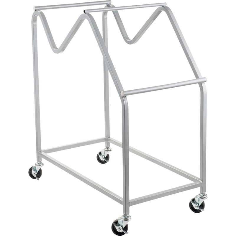 Pemberly Row Steel Metal Dolly for Series 8700 Chairs in Gray Powder-Coated