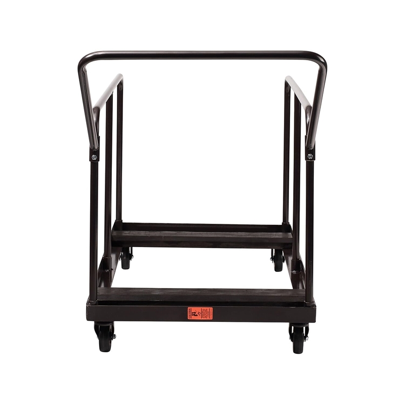 Pemberly Row Metal Folding Table Dolly For Round and Rectangular Tables in Brown