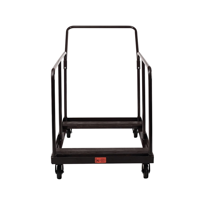 Pemberly Row Metal Folding Table Dolly For Round and Rectangular Tables in Brown