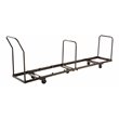 Pemberly Row Metal Steel Folding Chair Dolly for Vertical Storage in Dark Brown