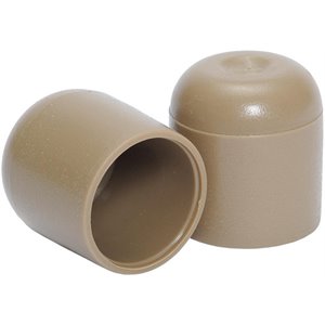 Pemberly Row Modern Plastic Floor Glides for 7/8&quot Frame in Beige (Set of 100)