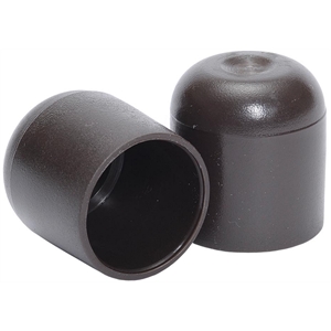 Pemberly Row Modern Plastic Floor Glides for 7/8&quot Frame in Brown (Set of 100)