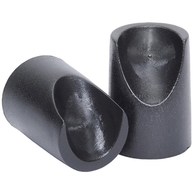 Pemberly Row Modern Plastic Folding Chair V-Tip Caps in Black (Set of 100)