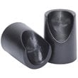 Pemberly Row Modern Plastic Folding Chair V-Tip Caps in Black (Set of 100)