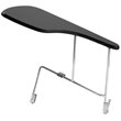Pemberly Row Modern Wood Right Tablet Arm for Stack Chair in Black/Chrome
