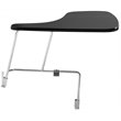 Pemberly Row Modern Wood Right Tablet Arm for Stack Chair in Black/Chrome