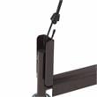 Pemberly Row Steel Metal Table and Chair Storage Truck in Brown Powder-Coated