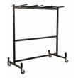 Pemberly Row Steel Metal Table and Chair Storage Truck in Brown Powder-Coated