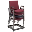 Pemberly Row Modern Metal Dolly for Series 8100 Chairs in Black Powder-Coated