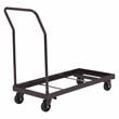 Pemberly Row Modern 4-caster Metal Steel Dolly for Chairs in Brown