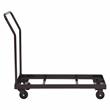 Pemberly Row Modern 4-caster Metal Steel Dolly for Chairs in Brown