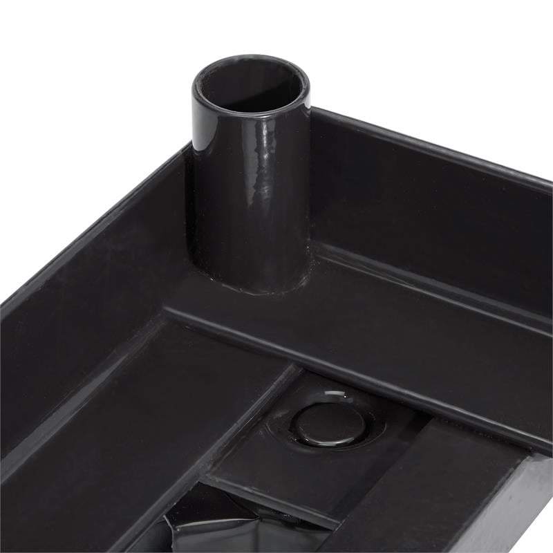 Pemberly Row Modern 4-caster Metal Steel Dolly for Chairs in Brown