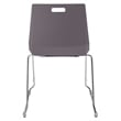 Pemberly Row Modern Chair Charcoal Poly Back and Blue Padded Seat