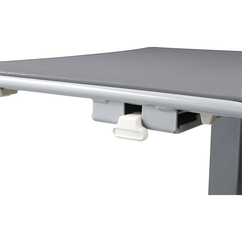 Pemberly Row Sit-Stand Student Desk Pro Gray Adjustable Height 28.5
