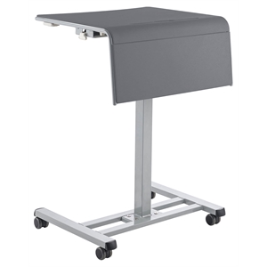 Pemberly Row Sit-Stand Student Desk Pro Gray Adjustable Height 28.5&quot-41.75&quot