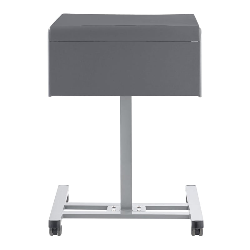Pemberly Row Sit-Stand Student Desk Pro Gray Adjustable Height 28.5
