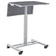 Pemberly Row Sit-Stand Student Desk Pro Gray Adjustable Height 28.5