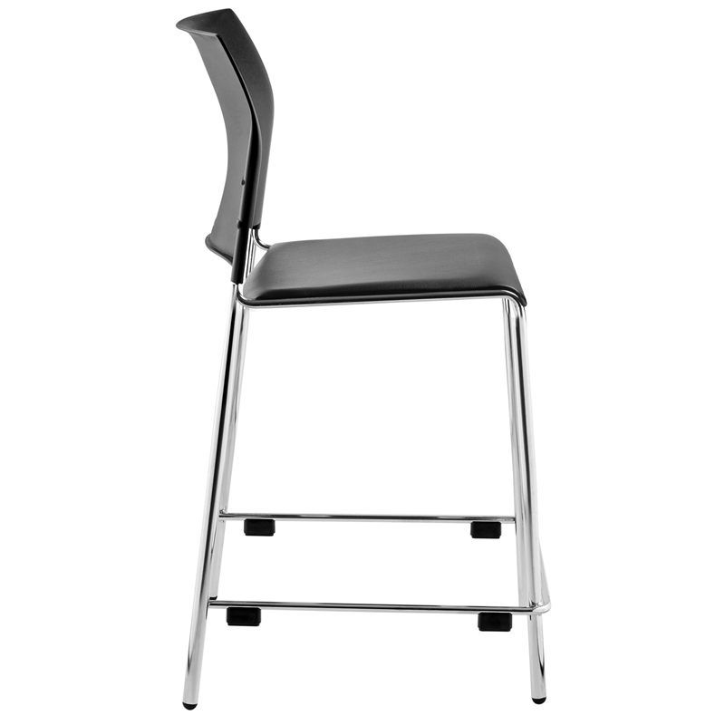 Pemberly Row Modern Cafetorium Plush Vinyl Stool Counter Height