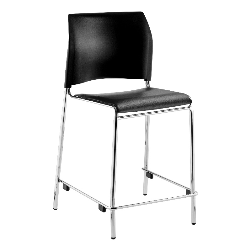 Pemberly Row Modern Cafetorium Plush Vinyl Stool Counter Height