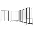 Pemberly Row Room Divider 6' Height 11 Sections Clear Acrylic Panels Black Frame